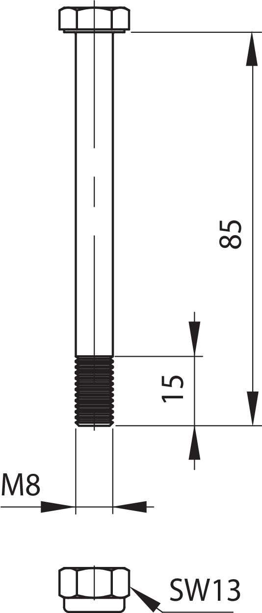 Scharnierbolzen verzinkt (631330/32)62