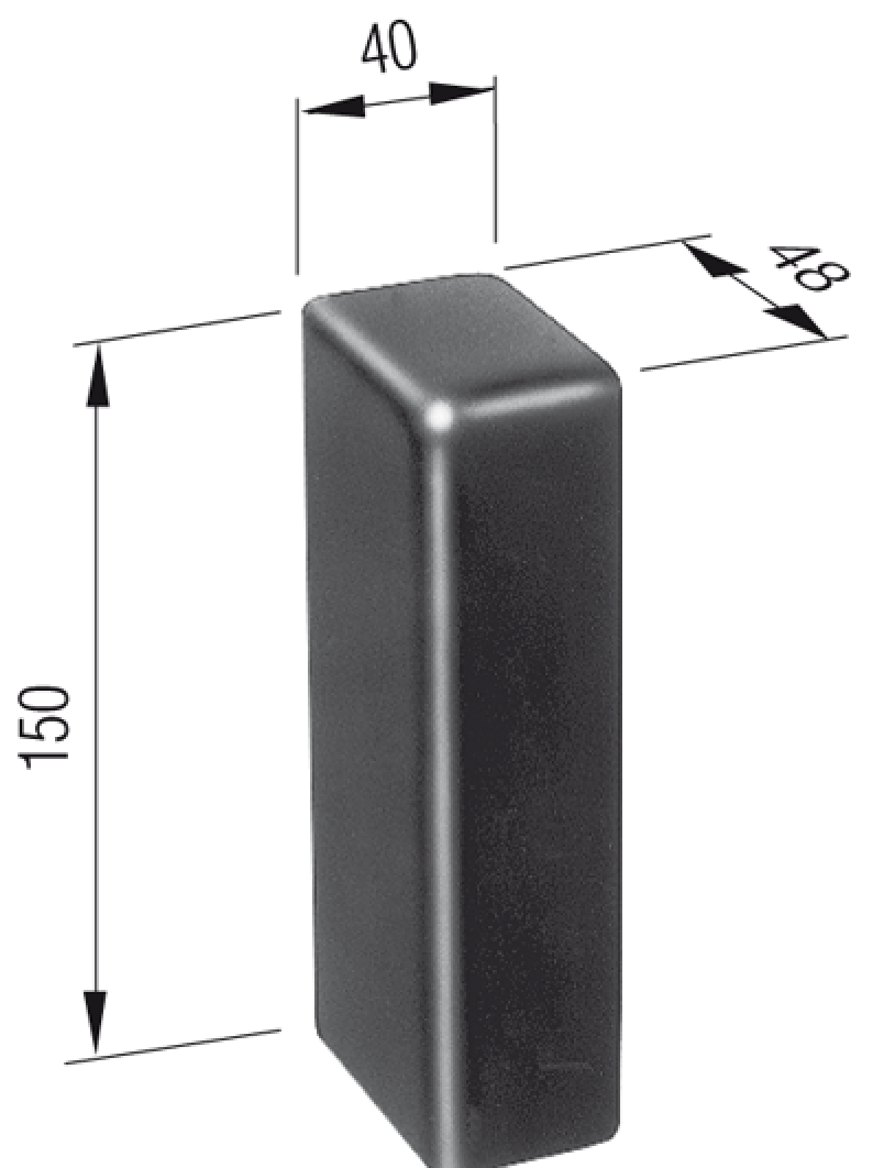 Rammpuffer Gu.150/40/48m.2Flachrundschr.