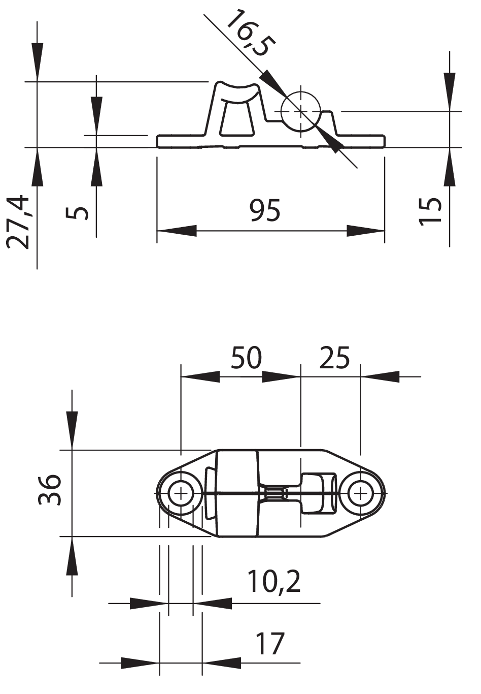 Gegenhalter 1/2" (Ø16) ES