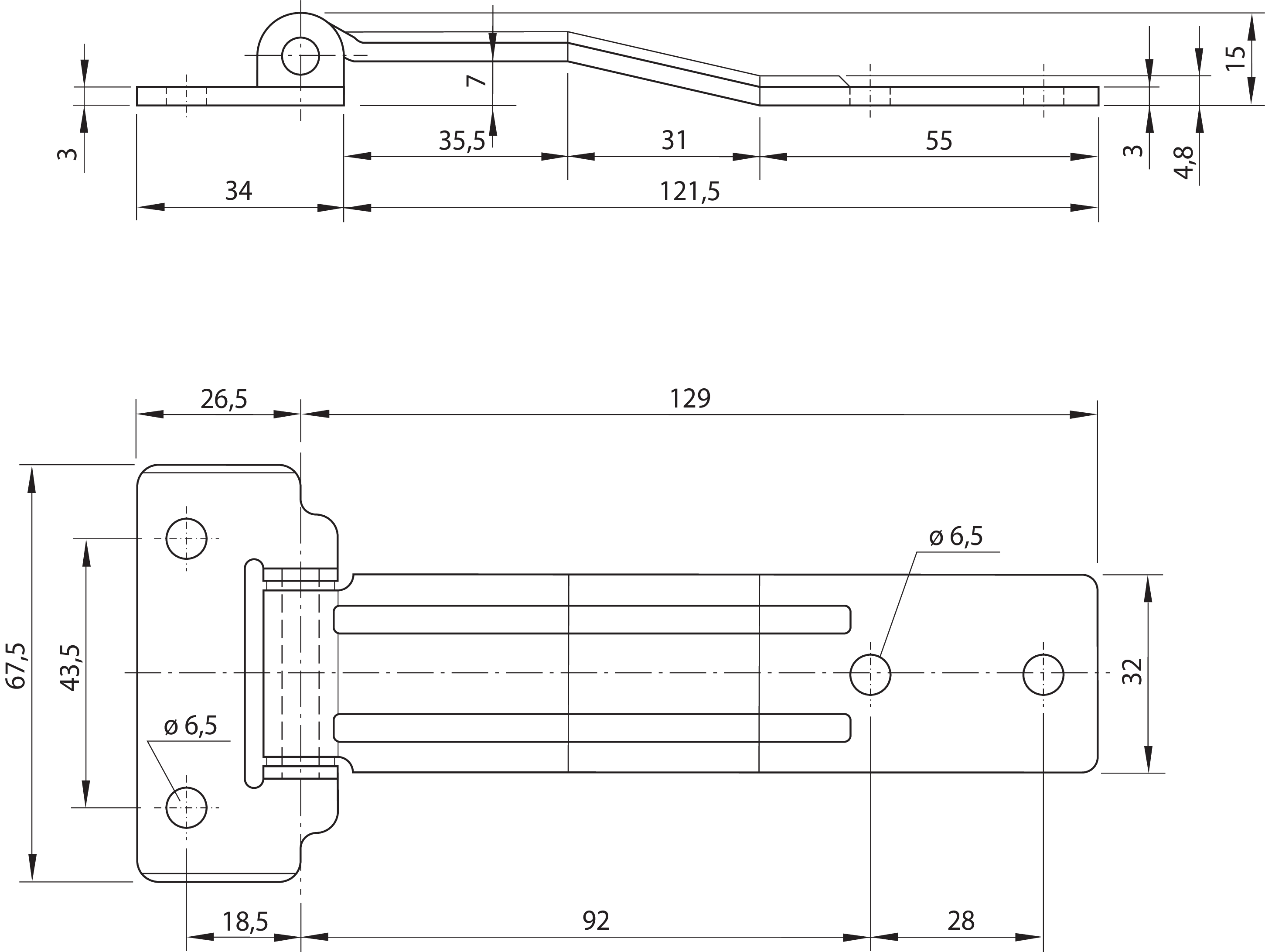 SCHARNIER KPL 129LG GEKR. EDEL