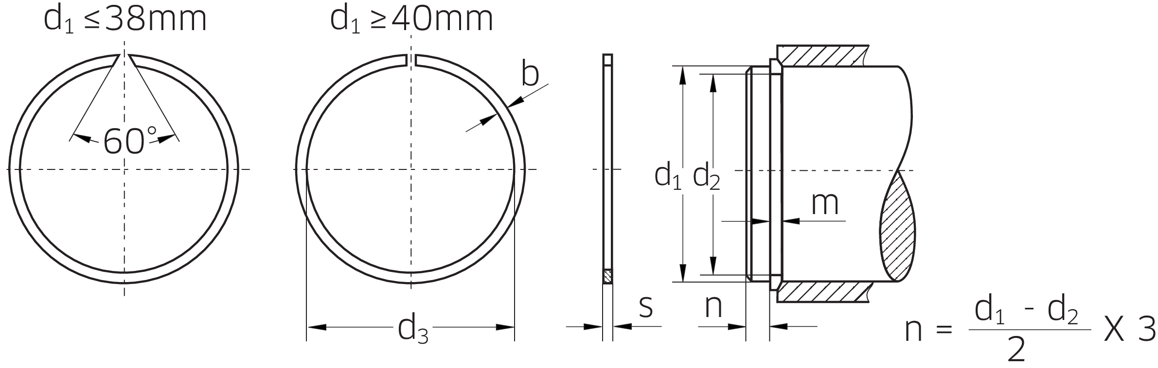Sprengringe für Wellen M2400