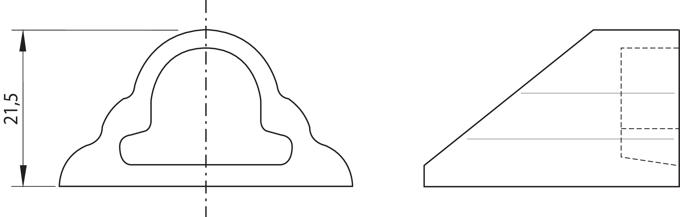 Elasti-Endstück Standard Stoss 40