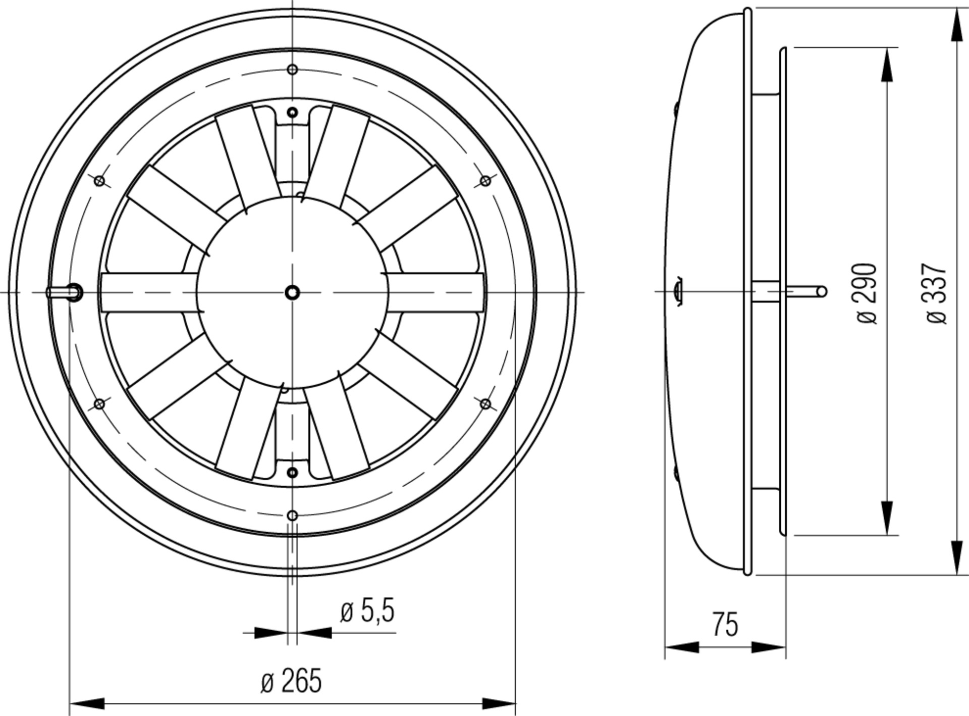 Dachventilator DL230-24V R7035