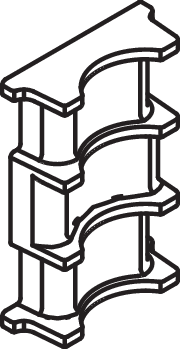 Drehstangenhalter-Unterlage 3/4"(Ø27)ES