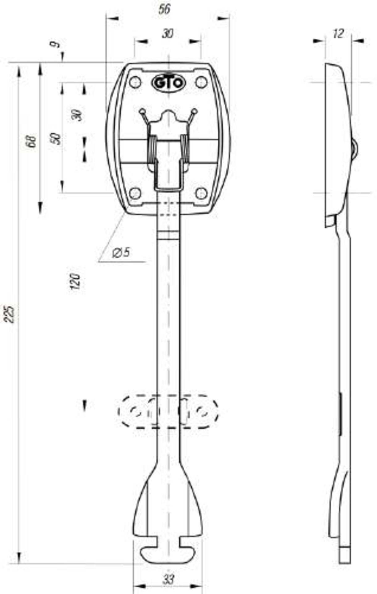 Feststell-Hakenteil Edelstahl T185 E