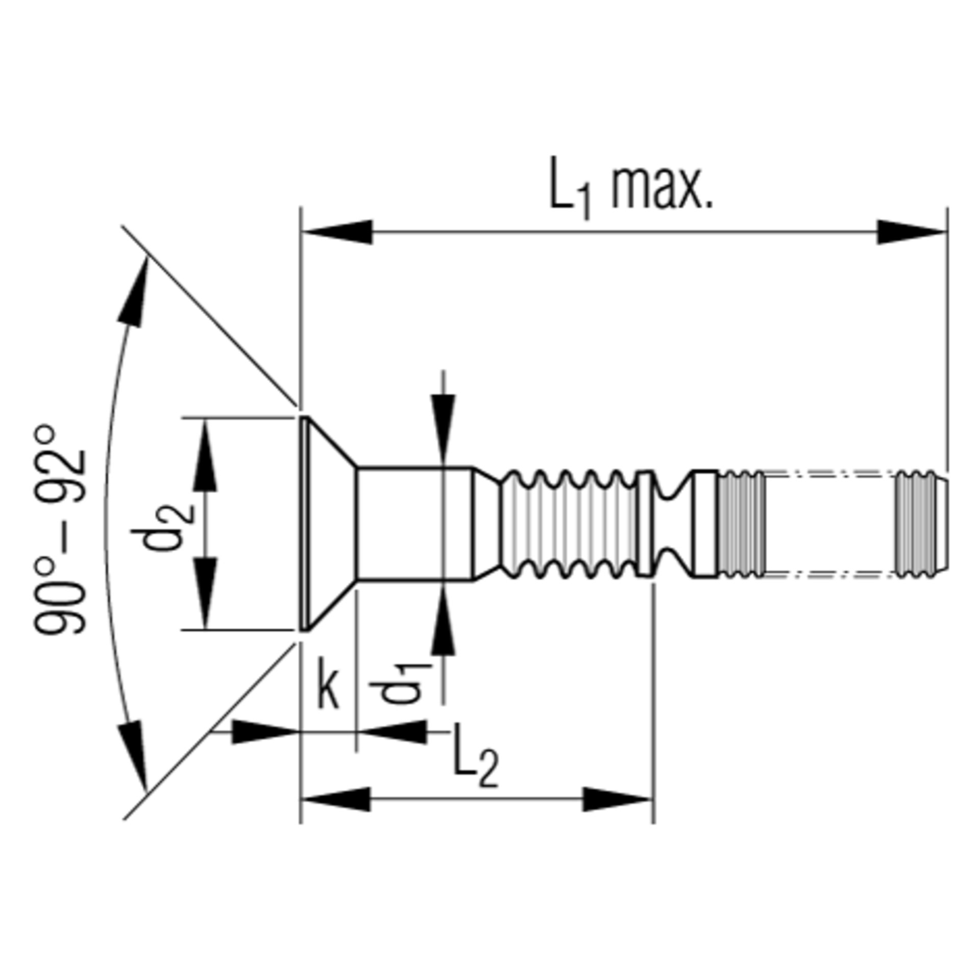 TIFAS® LockBolt Senkkopf Al