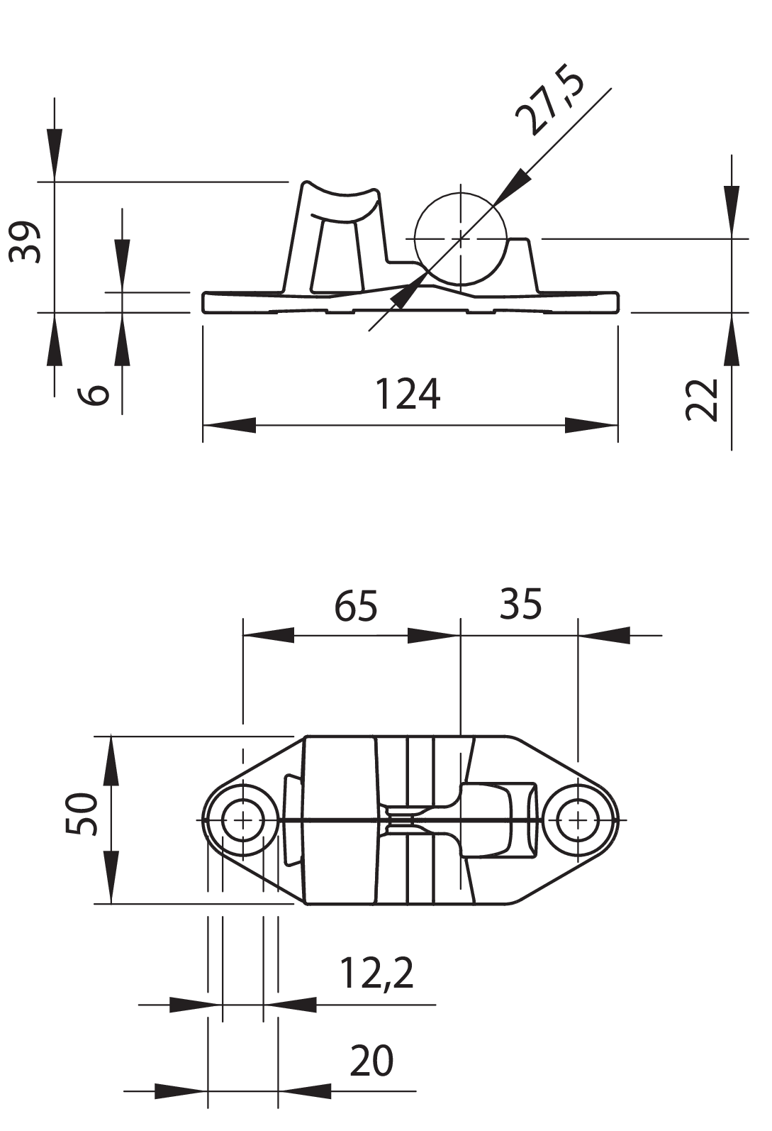 Gegenhalter 3/4" (Ø27) ES