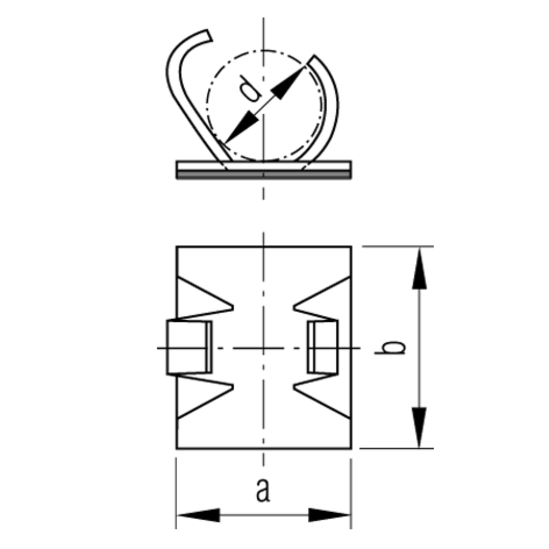 POLYSTIC® Kabelclipse selbstklebend Aluminium
