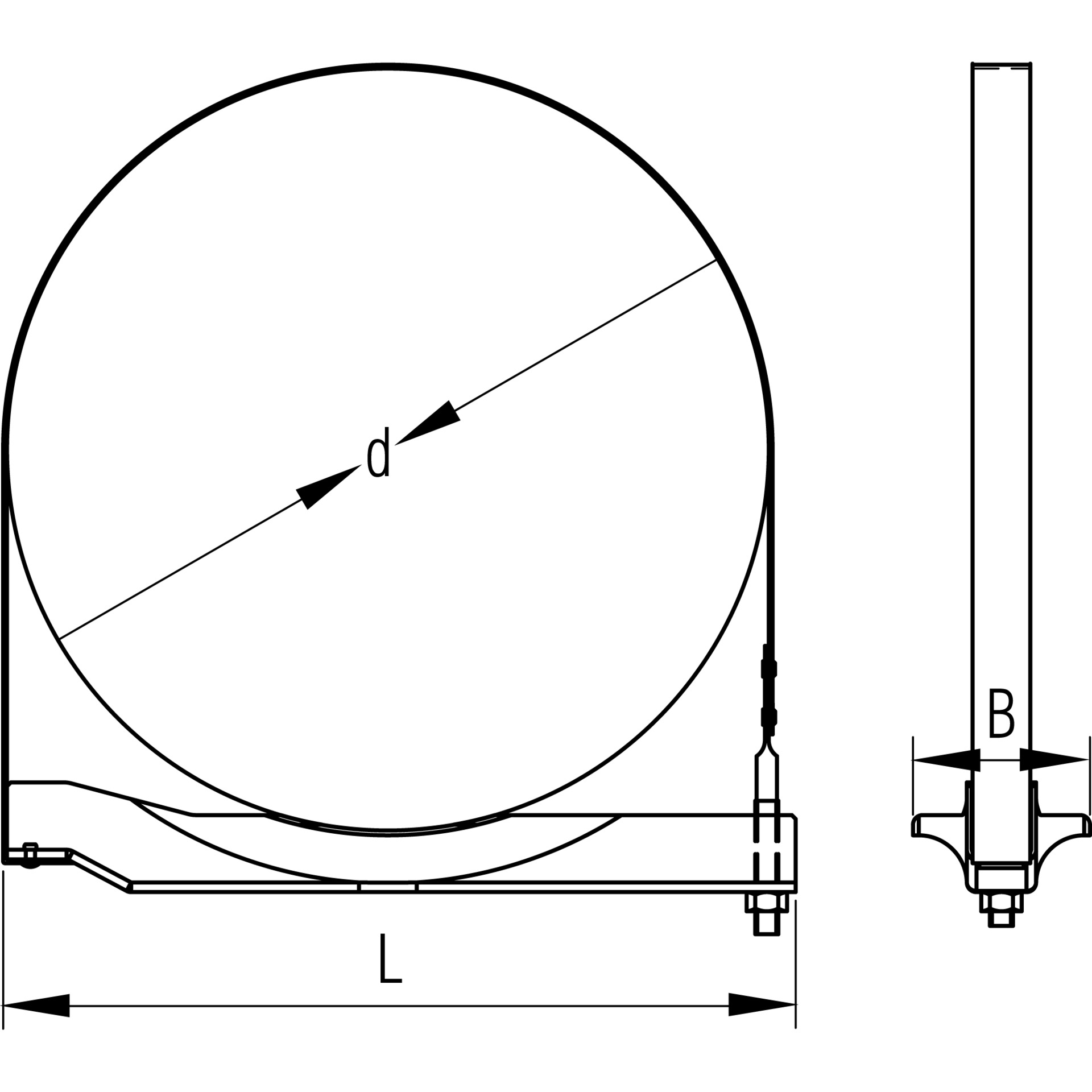 Spannband m. Konsole 246mm verz.