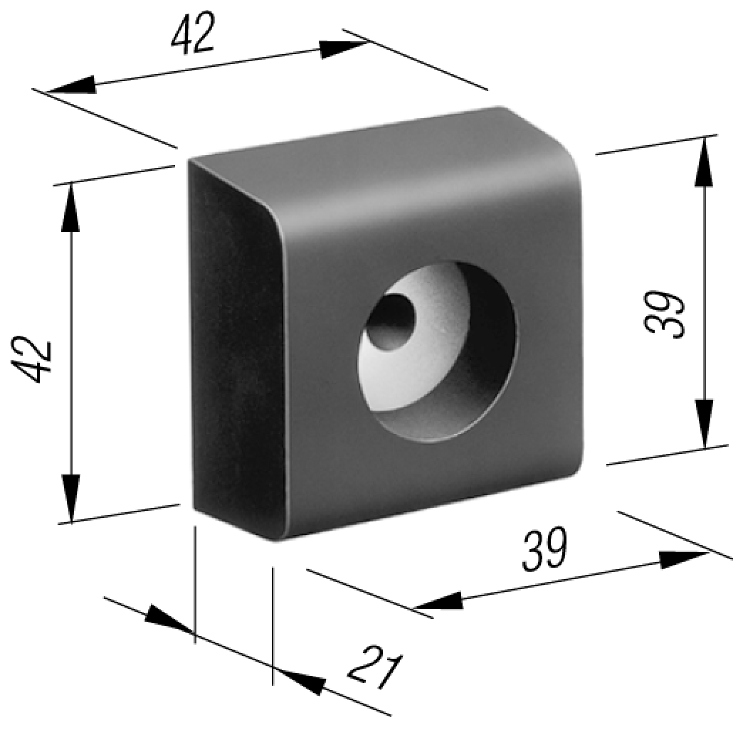 Elasti-Anschlagpuffer 42x42x21mm