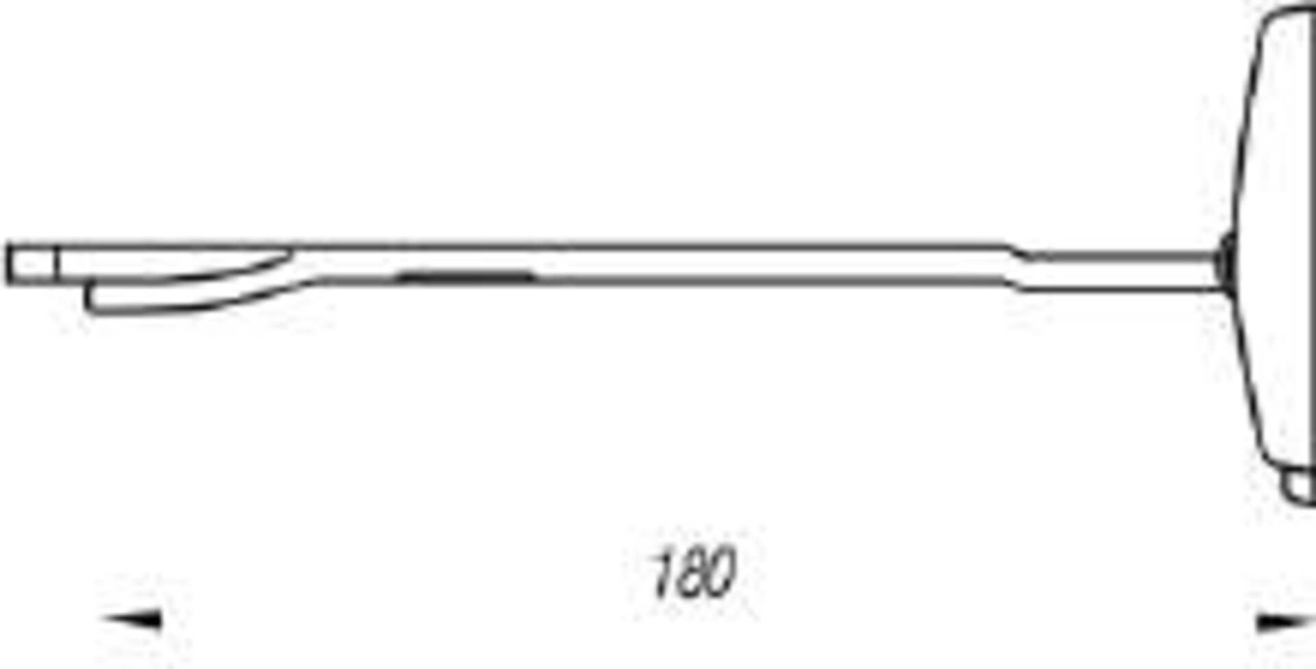 Feststell-Hakenteil Edelstahl T185 E