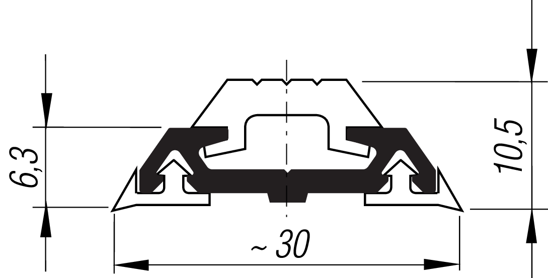 Al-Gürtelleiste blank 25x6,3 x 5000 mm
