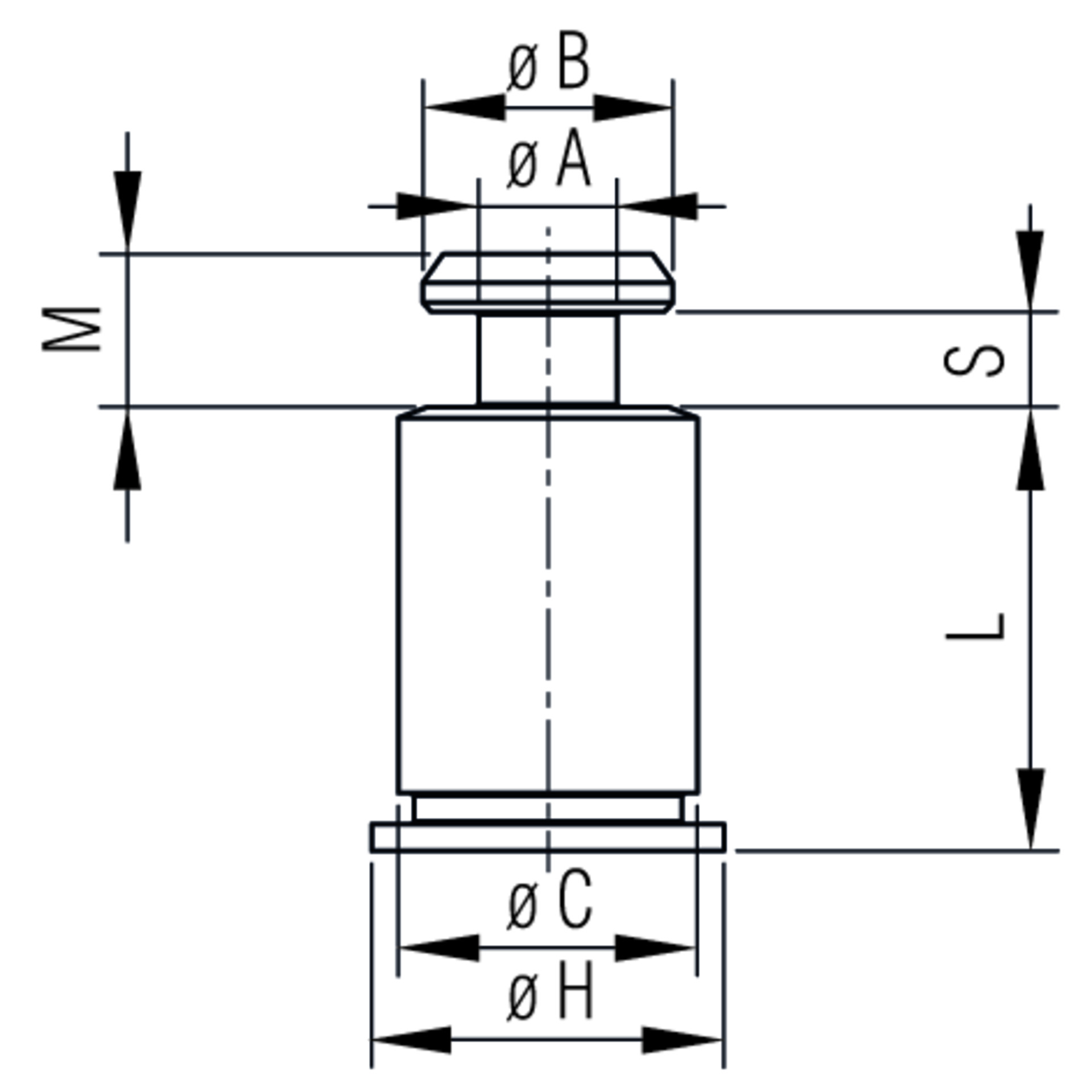 Captive® Distanzhalter für Metall A2 (Serie CFSKC)
