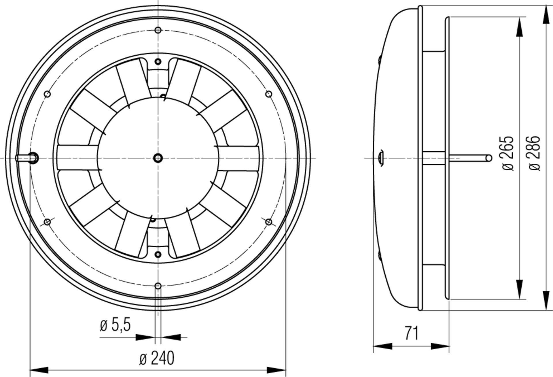 Dachventilator DL195-12V/R7035