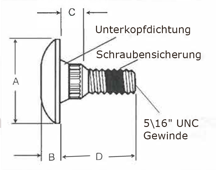 TI-TAINER Bolzen mit Unterkopfdichtung