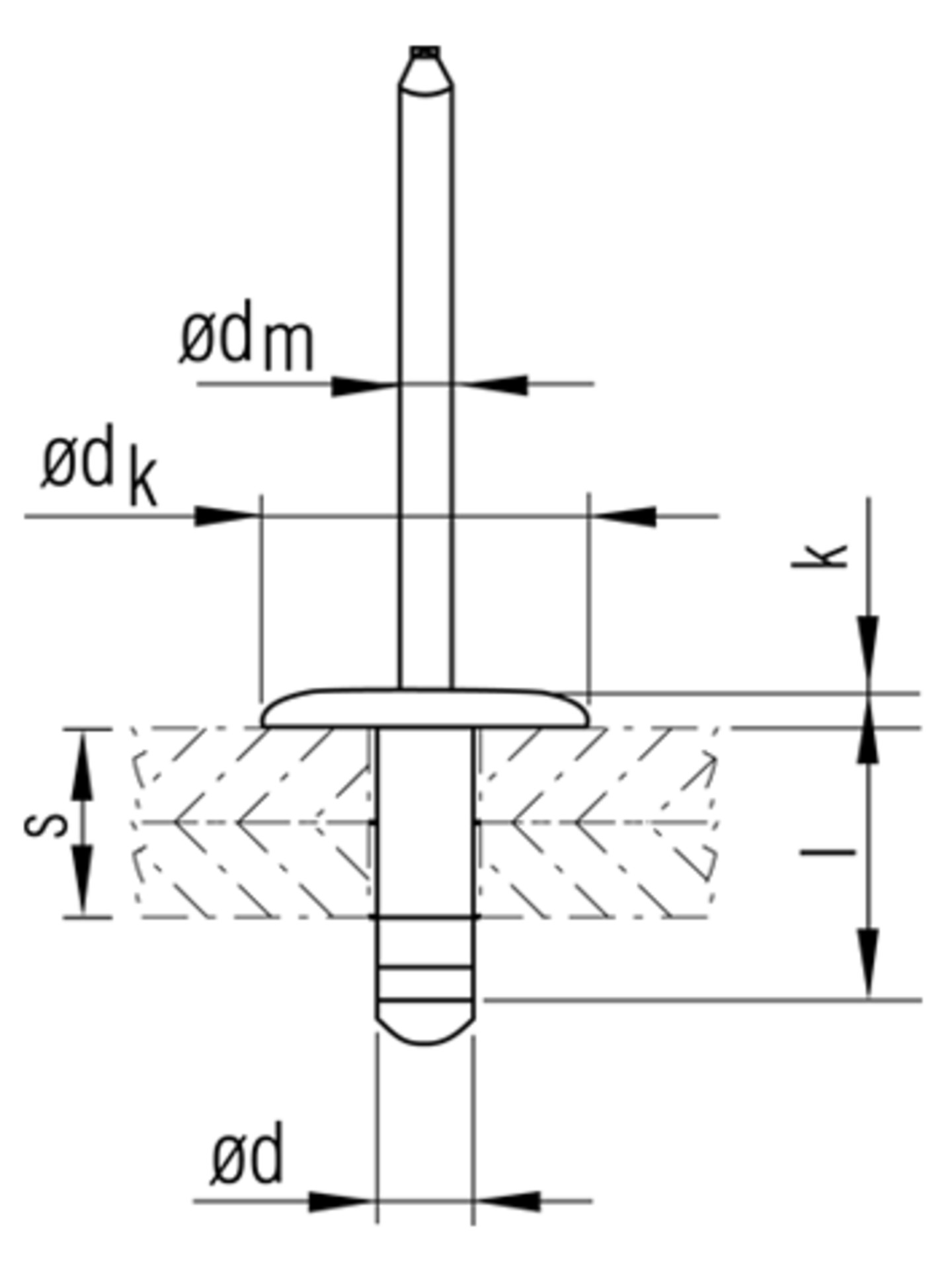 TIFAS® Multigrip Blindniete großer Flachrundkopf St/St