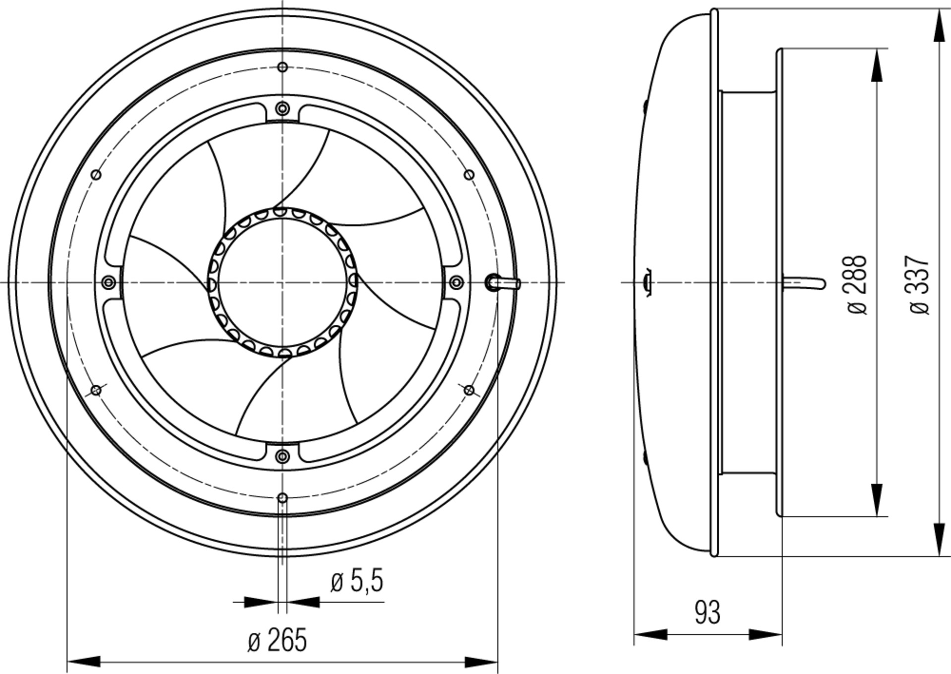 Dachventilator DLW230-220V R7035