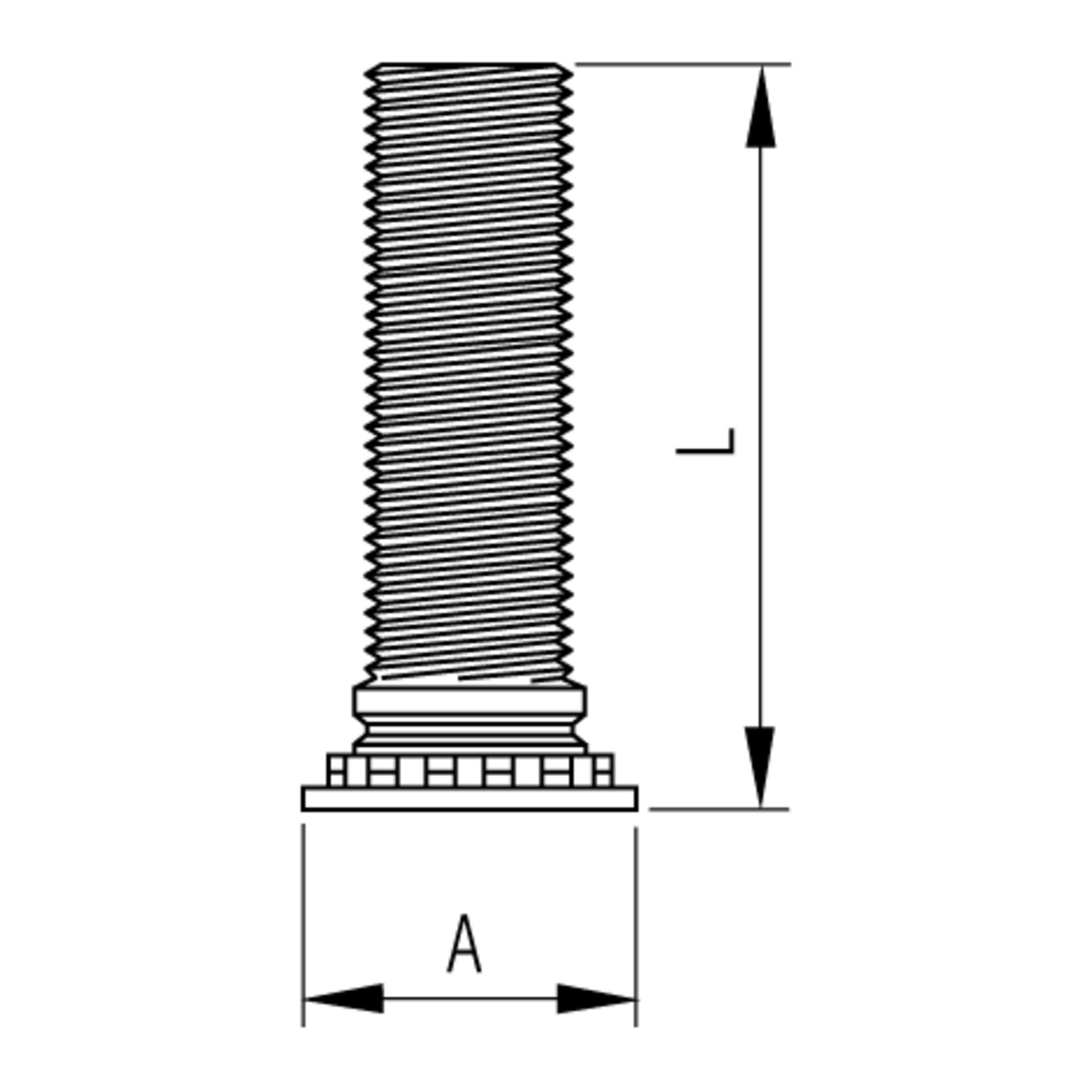 CAPTIVE® Gewindebolzen Niro CHS M2,5-6