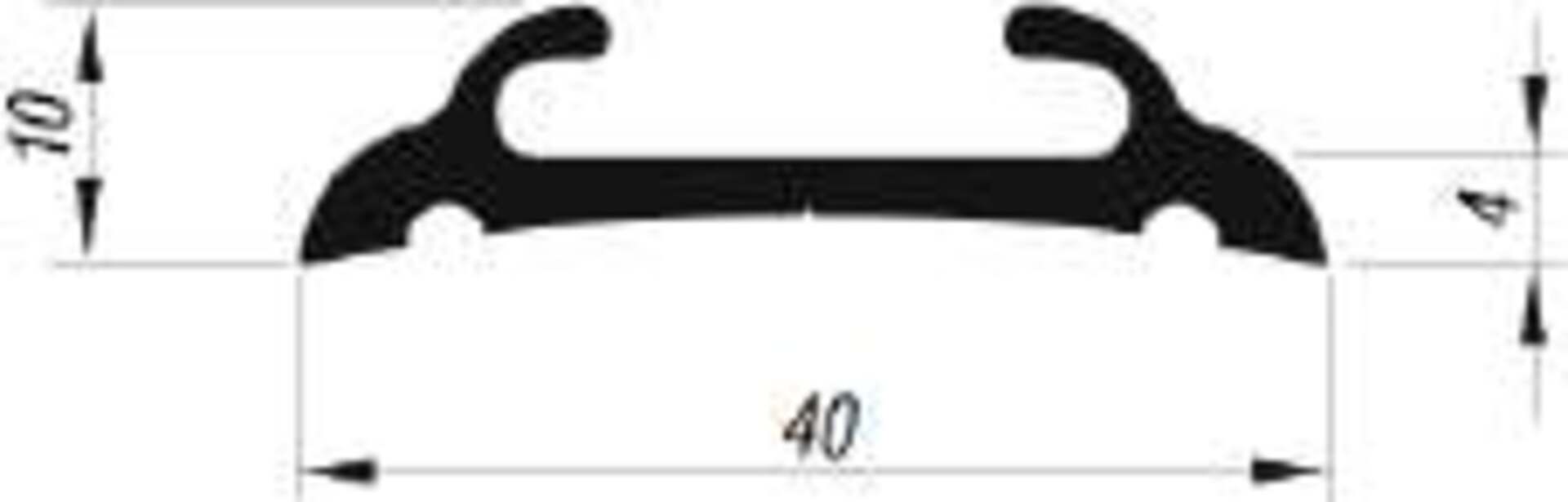 Al-Stossleiste eloxiert 40x10 x 5.000 mm