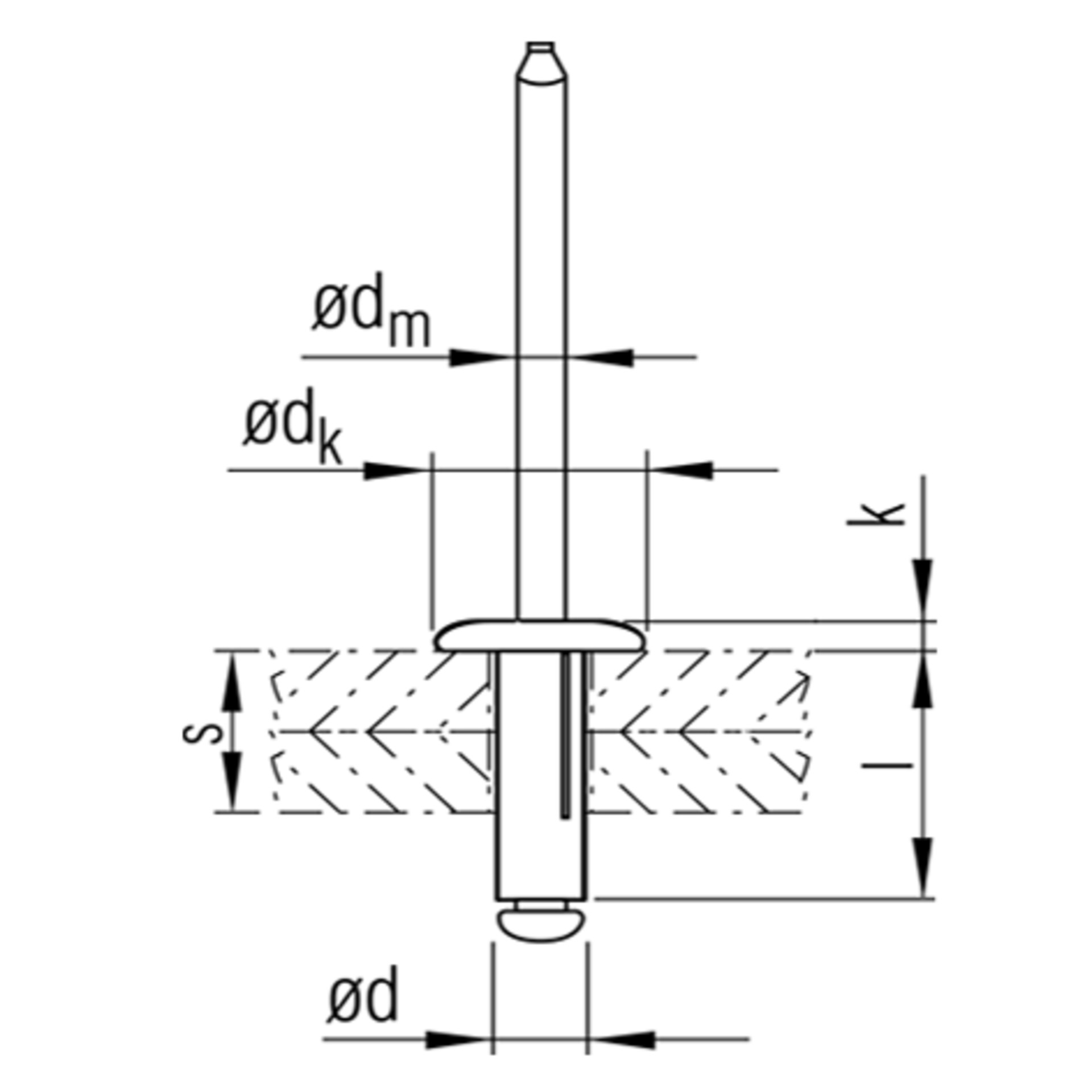 TIFAS® Star Blindniete großer Flachrundkopf Al/Al