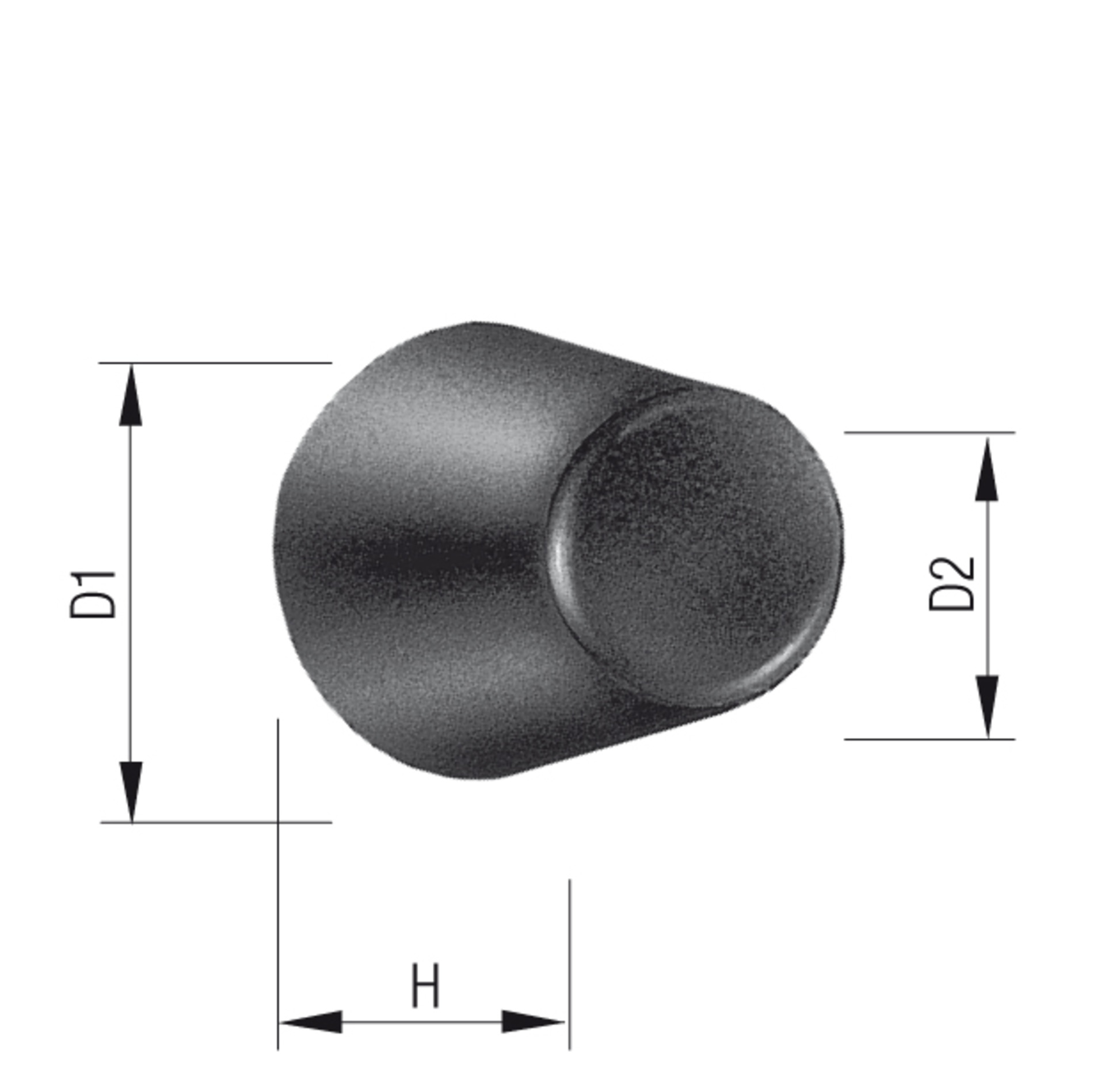 Anschlagpuffer Gewinde Gummi H50