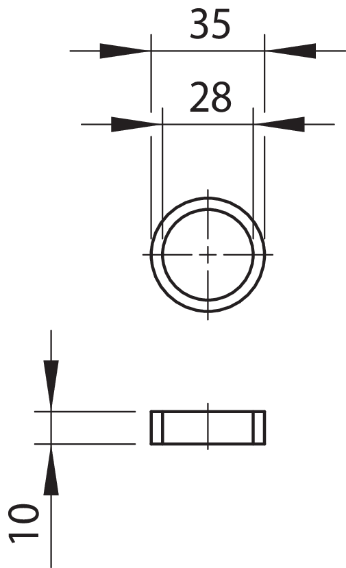 Anschlagring Ø35 /28 x 10 ES