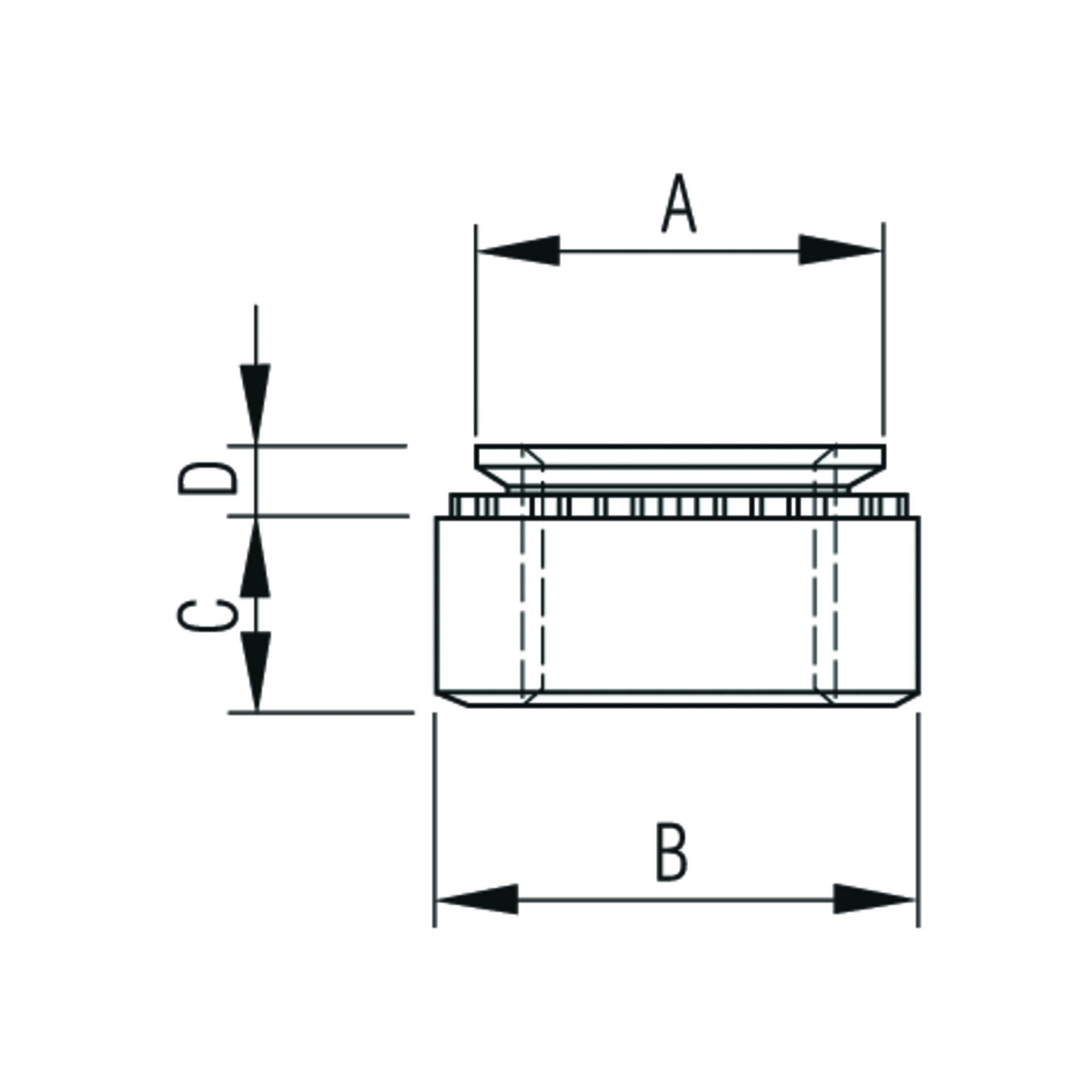 CAPTIVE® Einpressmutter Stahl C M10-2